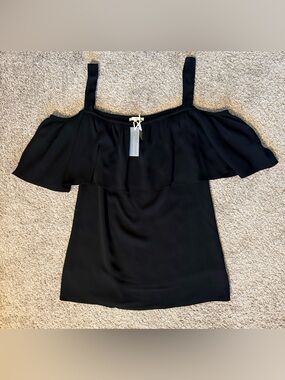 Gold Hawk 100% Silk Cold Shoulder Camisole Oversized Size Small - FITS MEDIUM